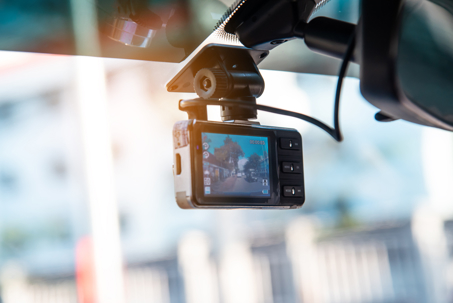 Dashcam in a car