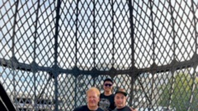 Route 66 Festival – Aaron Sachs in the Globe of Death with the Urias Brothers Photo