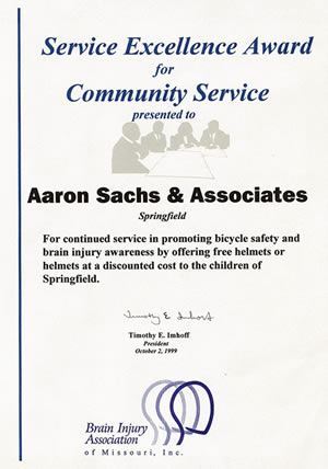 Service Excellence Award for Community Service