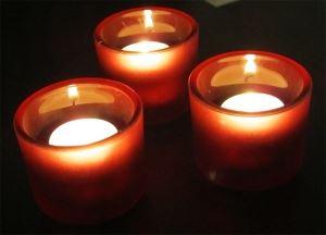 lit candles
